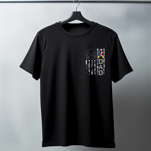 Autism Awareness Dad Flag DTF Transfer (DTF TRANSFER)